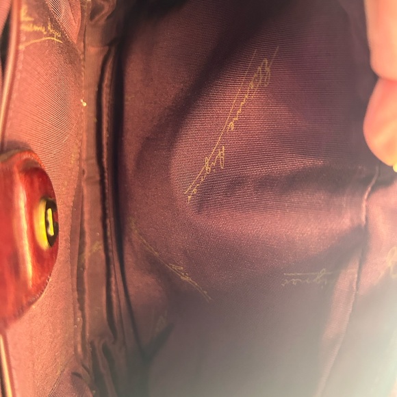 Rare Etienne Aigner Leather Shoulder Bag- Oxblood / Red, Great Cond pre-owned - Picture 5 of 6